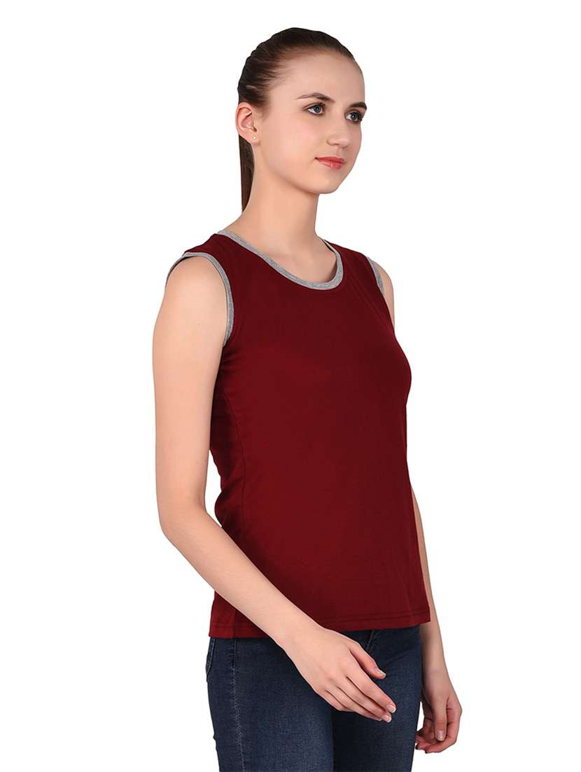 women solid round neck t-shirt - 20842175 -  Standard Image - 2