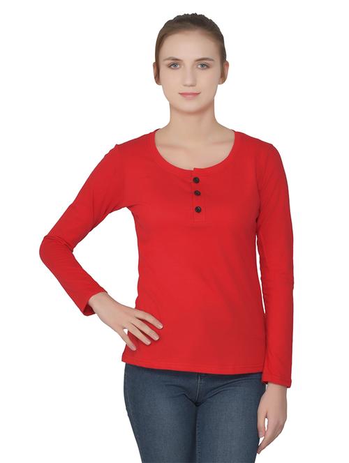women solid round neck t-shirt - 20842214 - Standard Image - 0