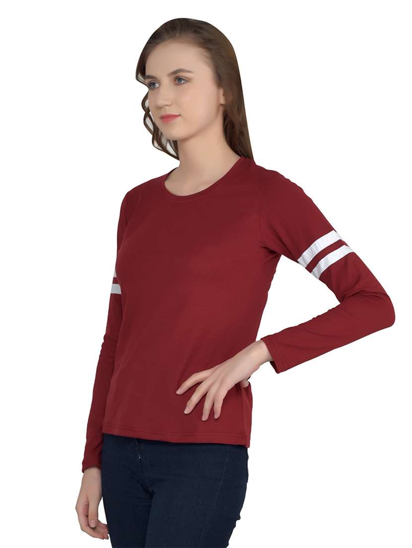 women solid round neck t-shirt - 20842231 -  Standard Image - 2
