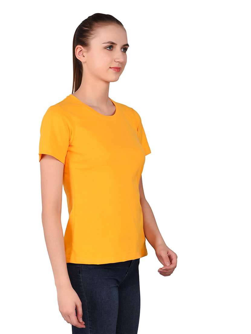 women solid round neck t-shirt - 20842253 -  Standard Image - 2