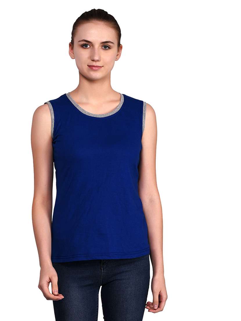 women solid round neck t-shirt
