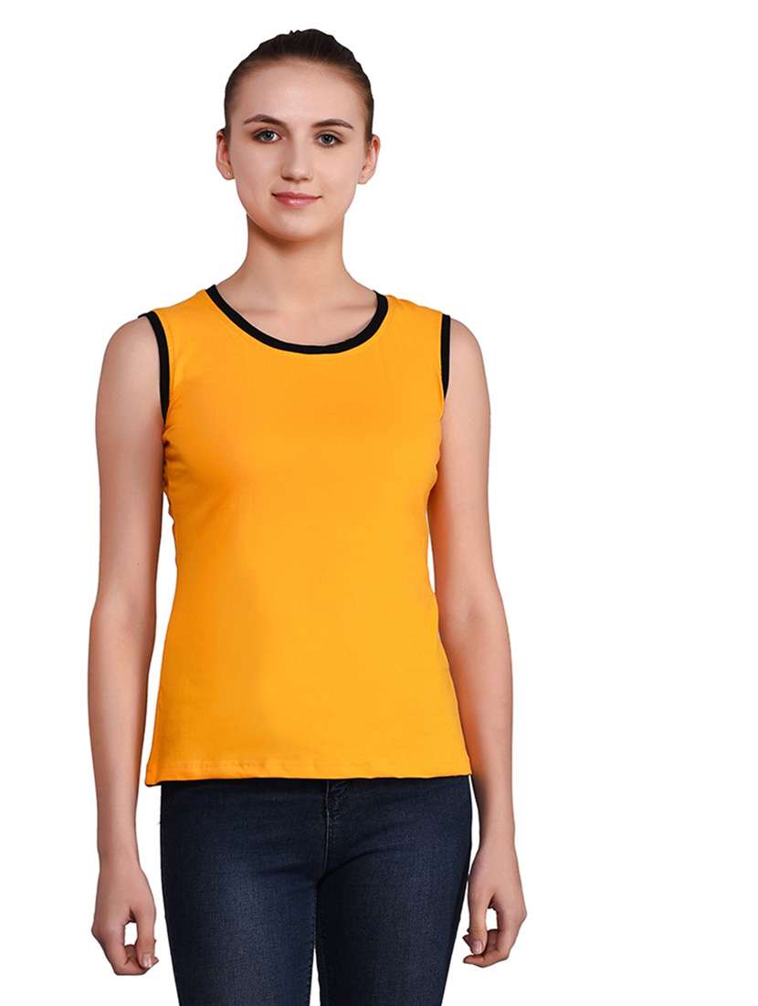 women solid round neck t-shirt