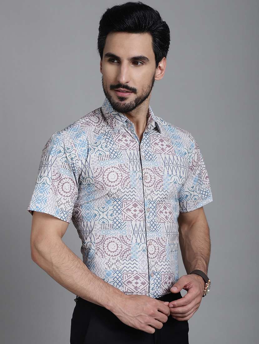 beige cotton formal shirt - 20844680 -  Standard Image - 2