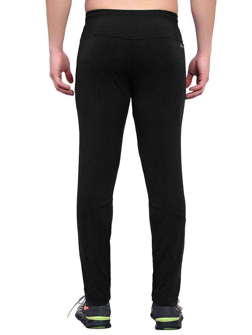 black lycra blend full length track pant - 20845202 - Standard Image - 2