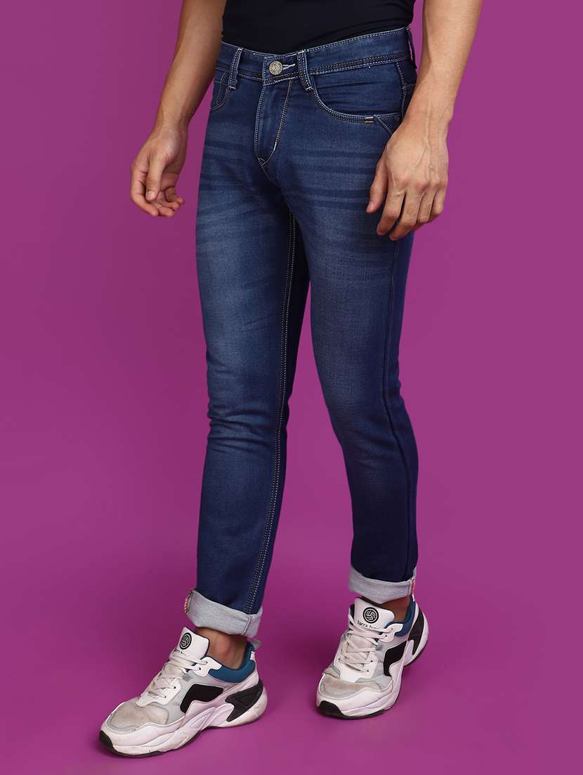 men mid rise washed denim jeans - 20846397 -  Standard Image - 2