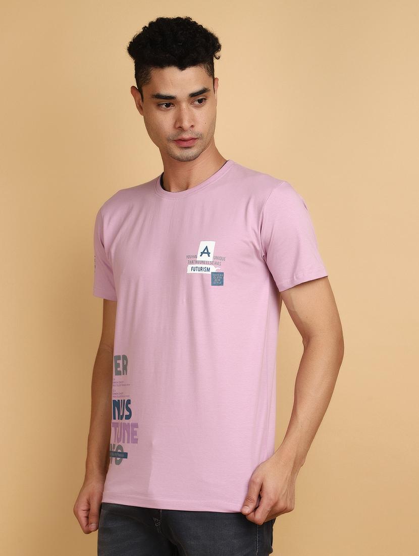 men round neck placement print t-shirt - 20846405 - Standard Image - 2