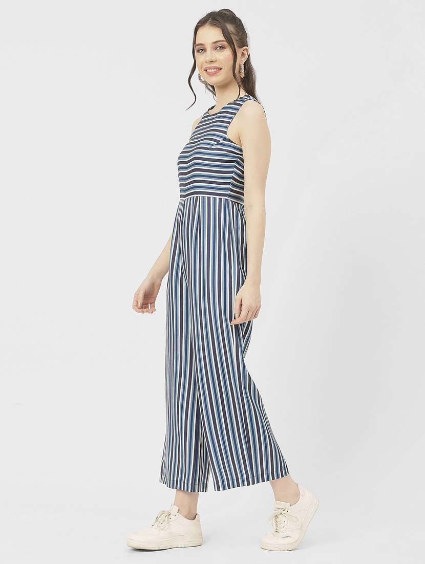 women multicolored stripes full leg jumpsuit - 20847948 -  Standard Image - 2