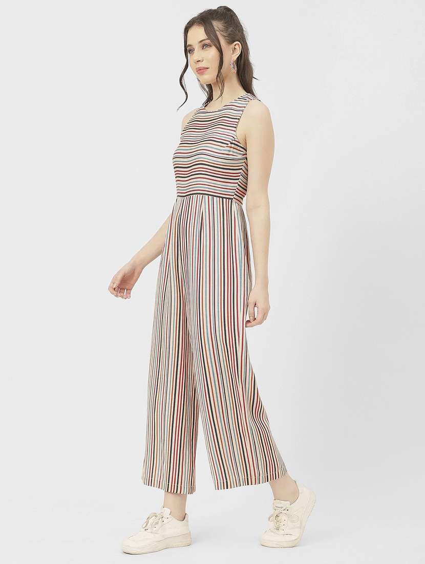 women multicolored stripes full leg jumpsuit - 20847952 -  Standard Image - 2