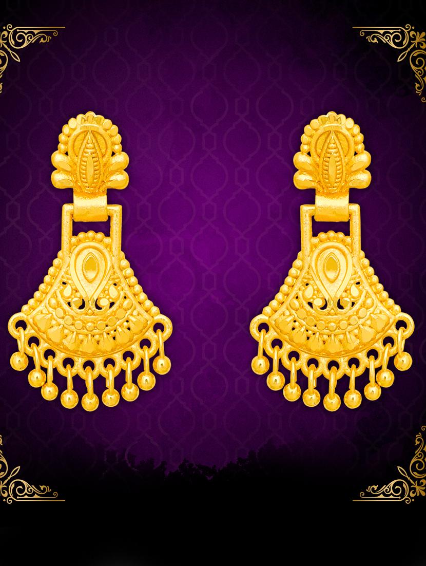 gold plated drop earrings - 20847955 - Zoom Image - 0