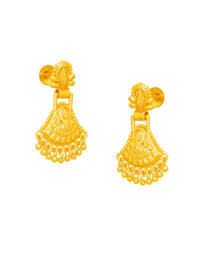 gold plated drop earrings - 20847955 - Standard Image - 2
