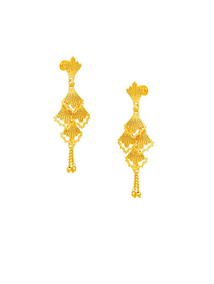 gold plated drop earrings - 20848729 - Standard Image - 2