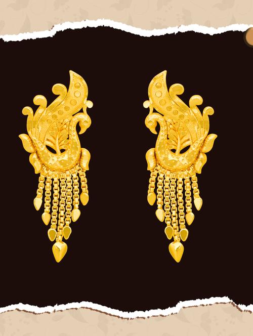 gold plated drop earrings - 20848805 - Standard Image - 0