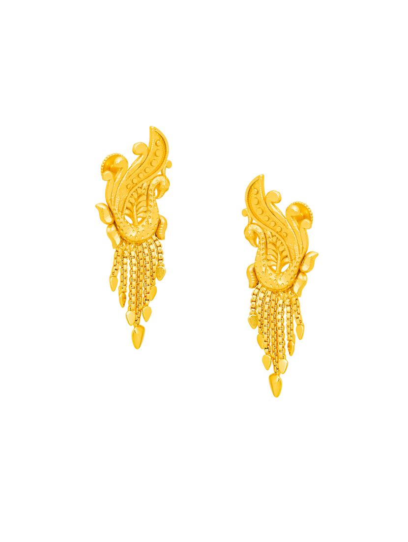 gold plated drop earrings - 20848805 - Standard Image - 2