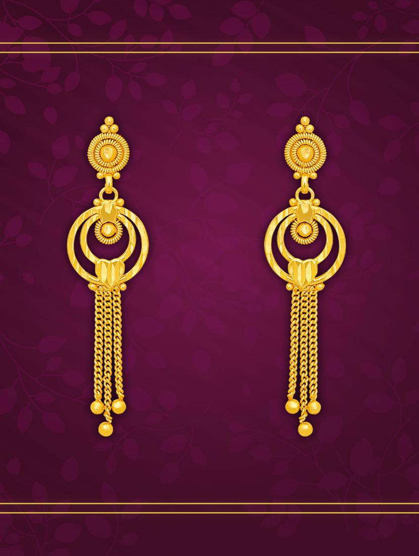 gold plated drop earrings - 20848874 - Zoom Image - 0