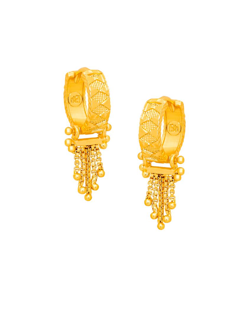 gold plated balli earrings - 20848875 - Standard Image - 2