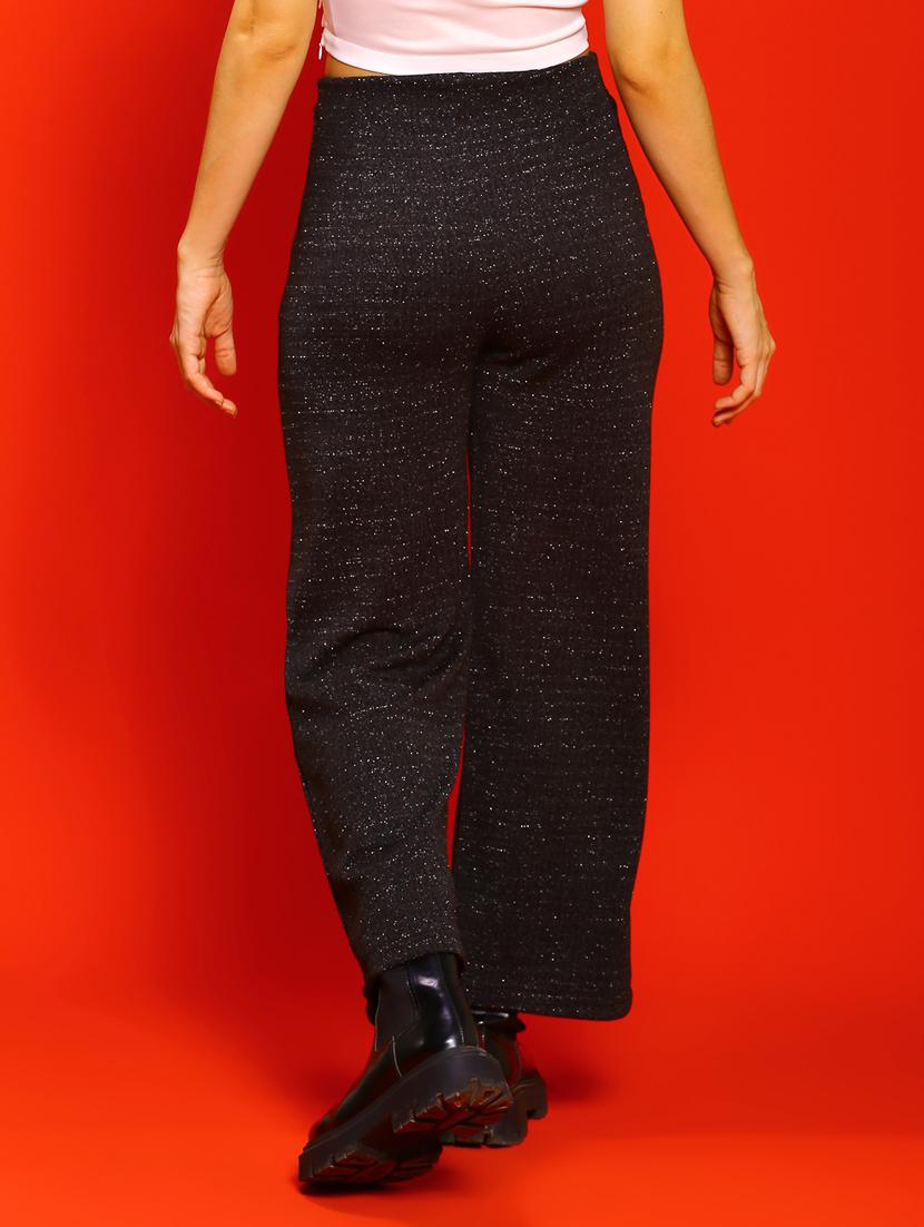 black polyester flat front trouser - 20848915 - Standard Image - 2