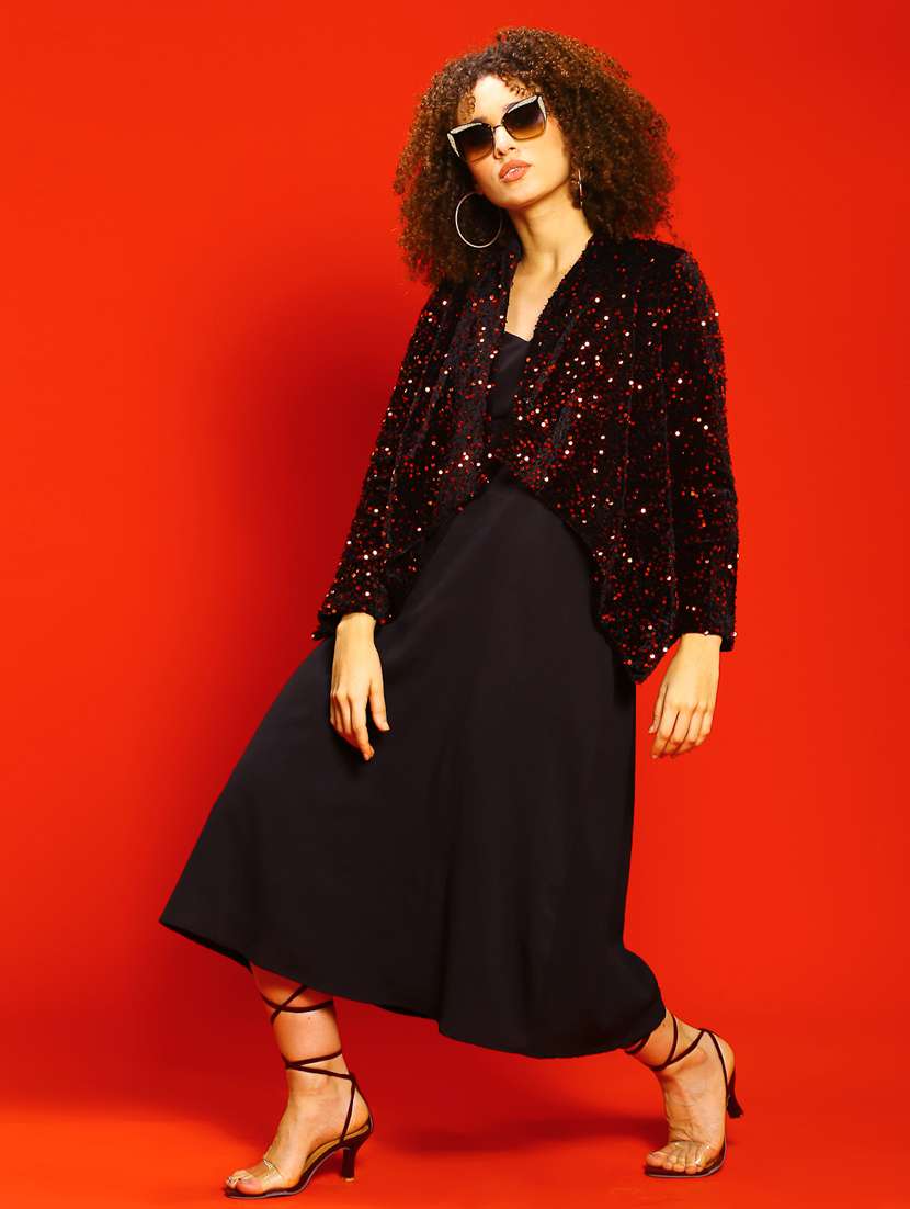 women red sequence regular shrug - 20849016 -  Standard Image - 2