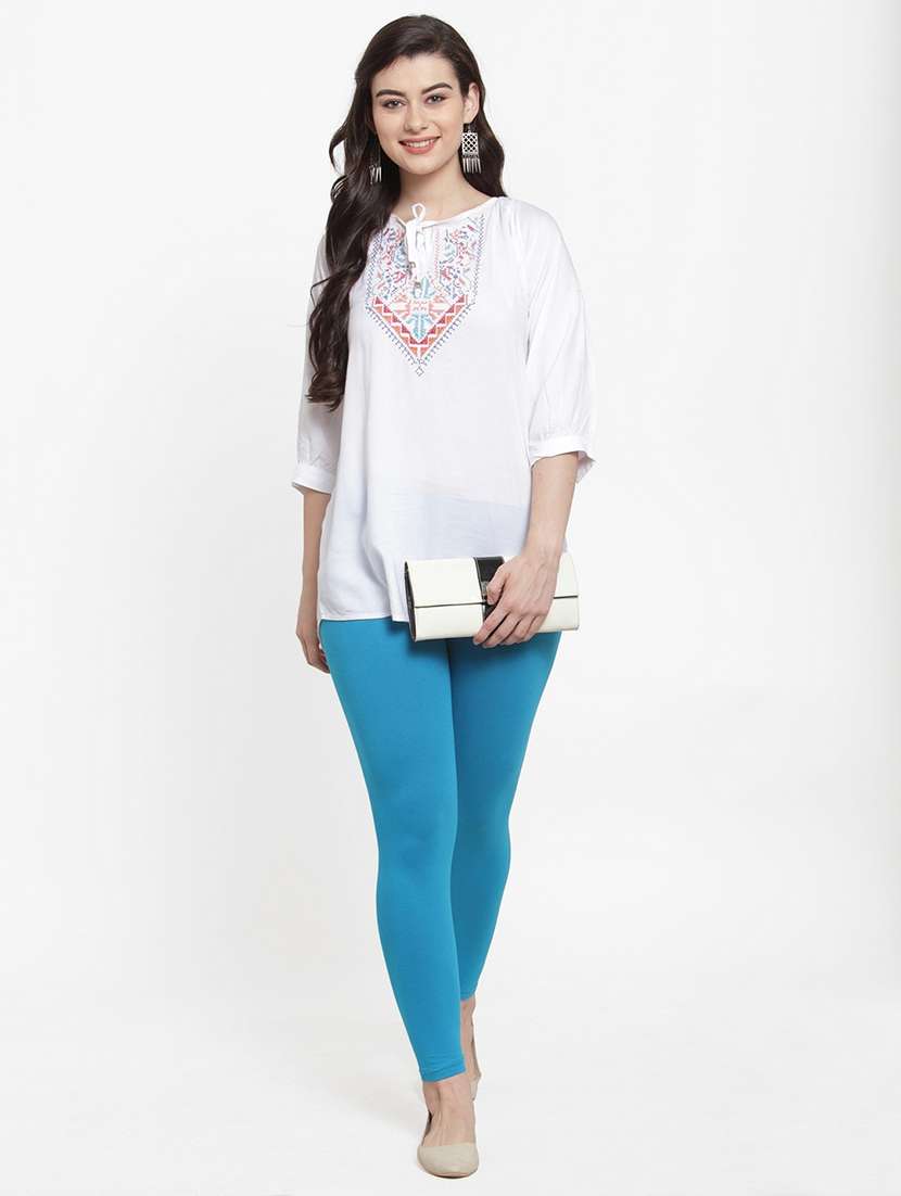 women solid high rise leggings - 20850472 -  Standard Image - 2