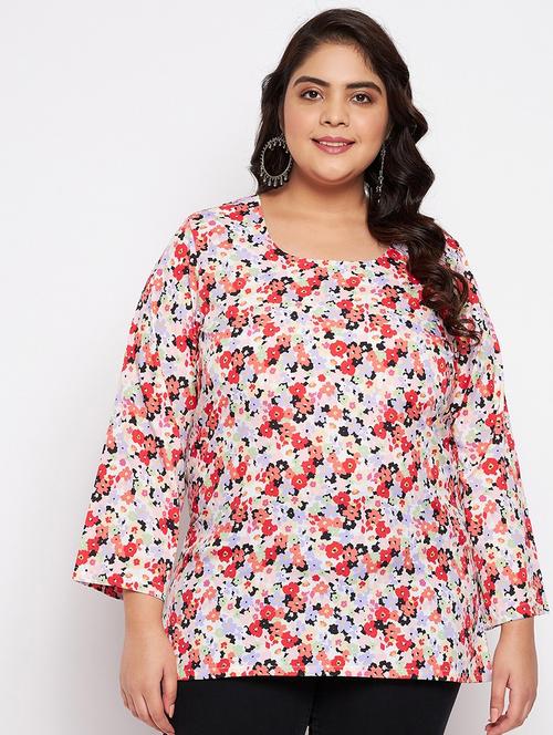 women printed crepe plus top - 20850547 -  Standard Image - 0