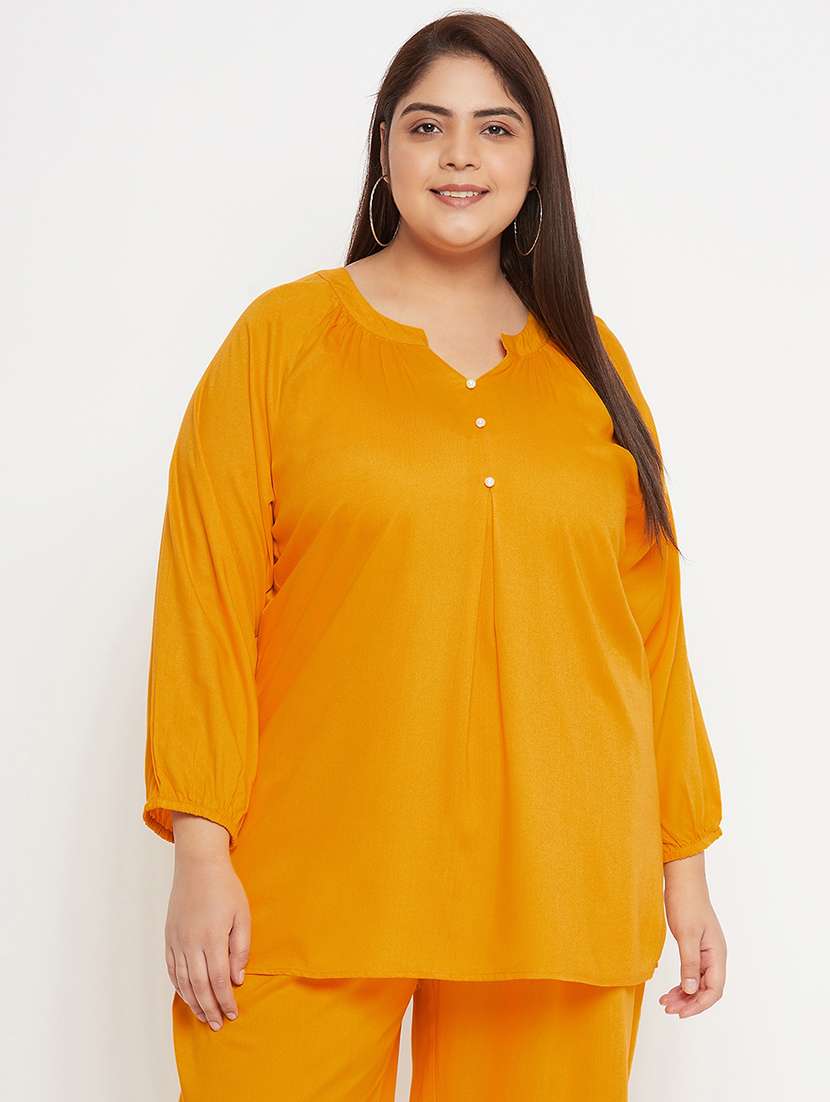 orange rayon plus top