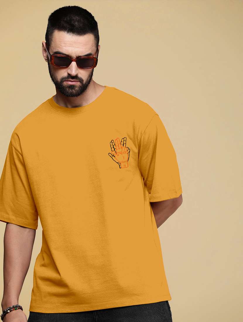 yellow polyester back print tshirt - 20850620 -  Standard Image - 2