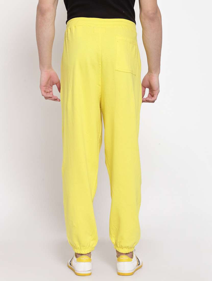 men placement print cotton track pant - 20850770 -  Standard Image - 2