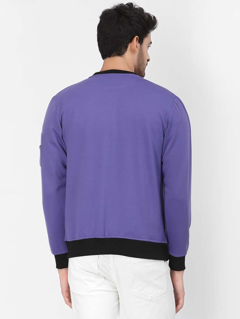 men color block long sleeve casual jacket - 20850976 -  Standard Image - 2