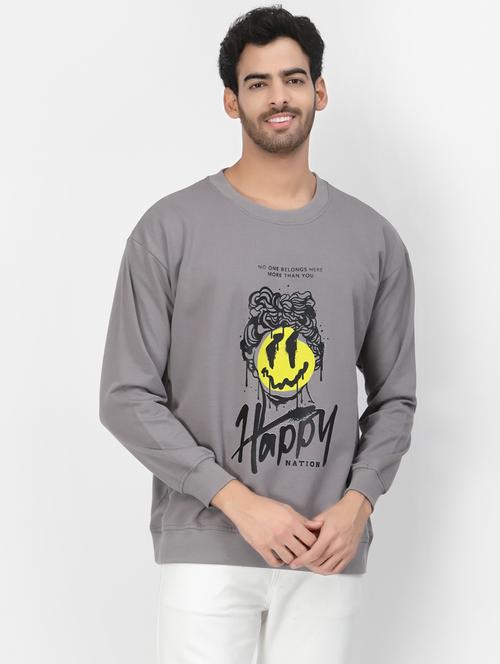 men front print cotton hooded sweatshirt - 20851160 -  Standard Image - 0