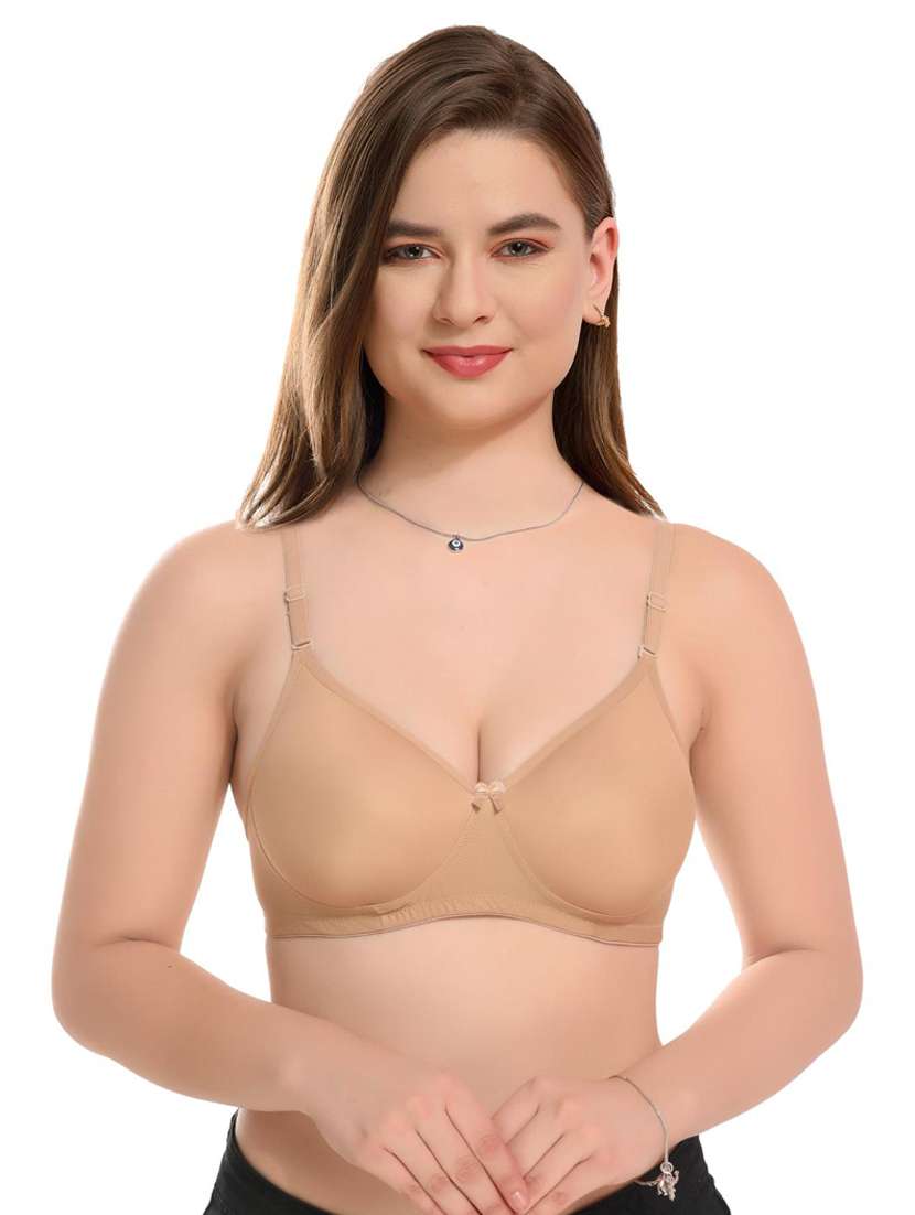 women solid hosiery bra
