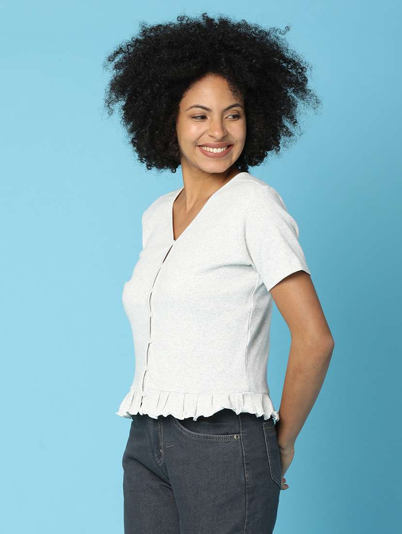 grey cotton regular tshirt - 20852258 -  Standard Image - 2