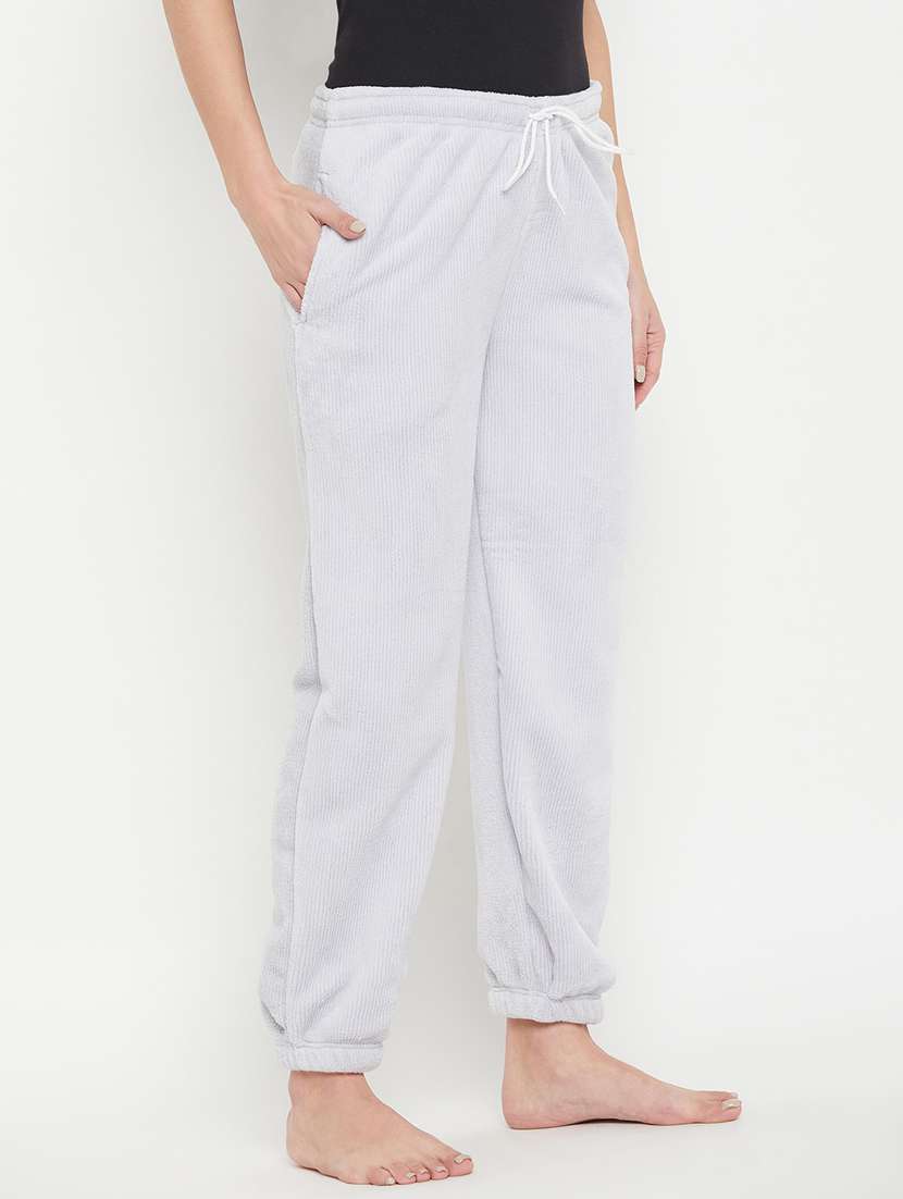 grey fleece joggers bottom wear - 20852345 -  Standard Image - 2