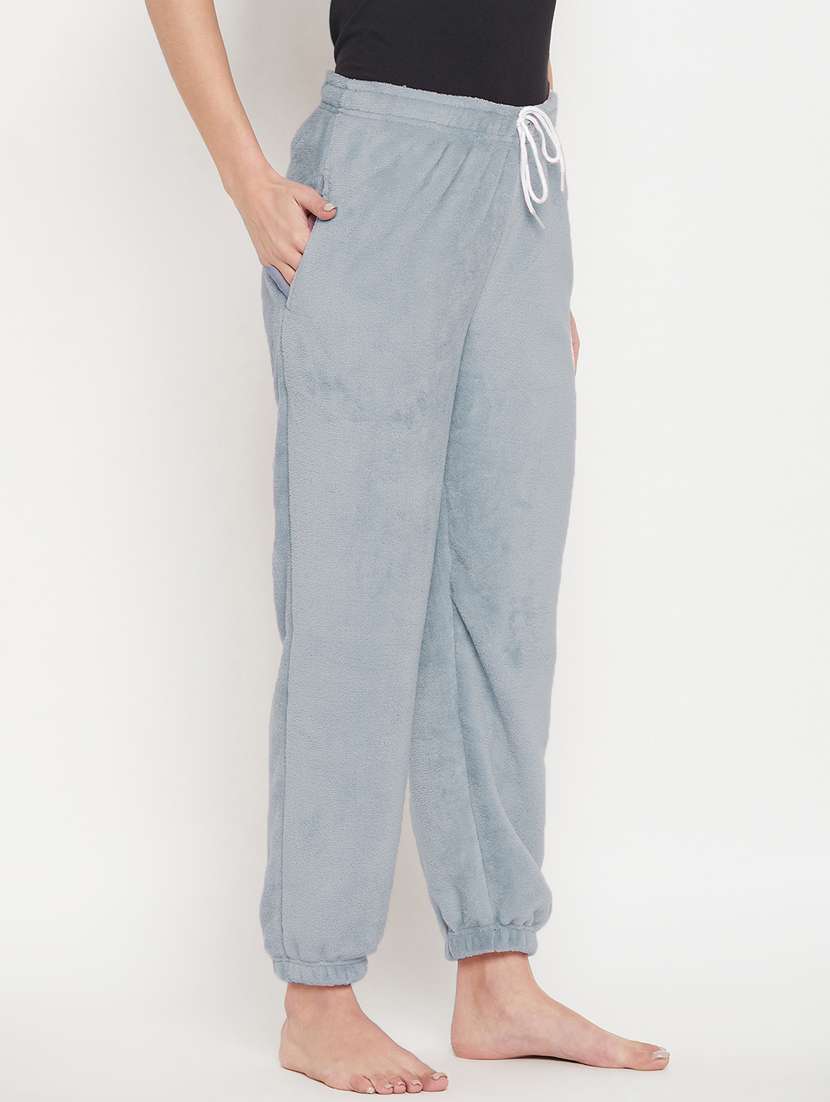 grey fleece joggers bottom wear - 20852360 -  Standard Image - 2