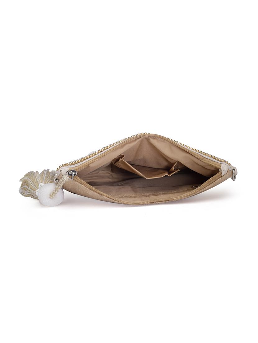 beige embellished sling bag - 20852386 - Standard Image - 2
