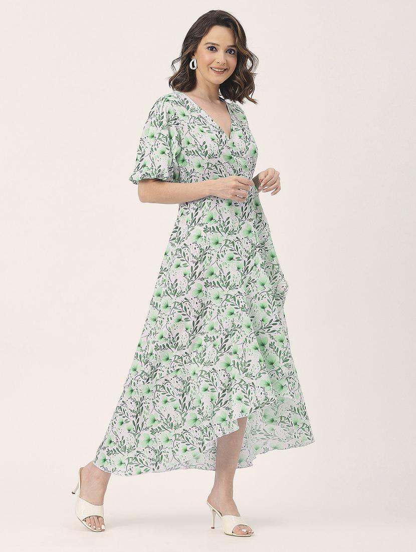 women white floral printed fit & flare dress - 20852397 - Standard Image - 2