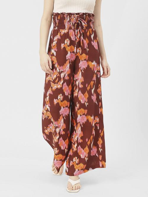 women printed wide leg trouser - 20852401 -  Standard Image - 0