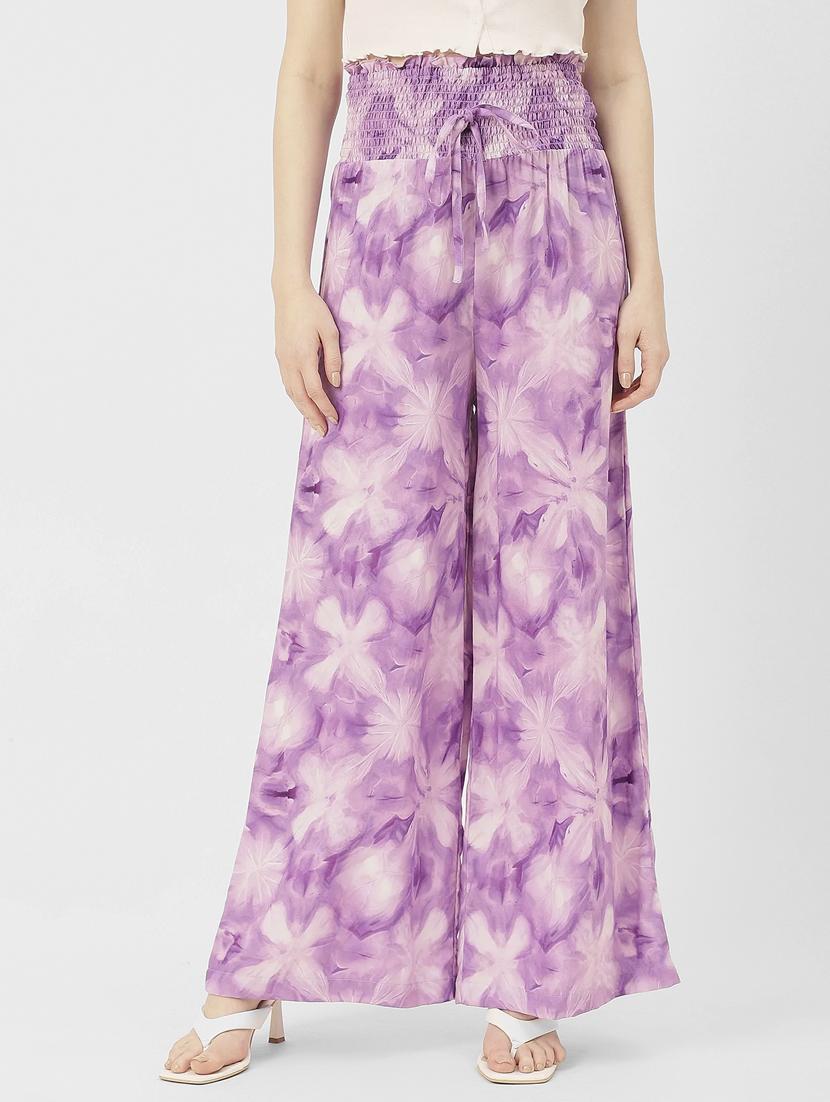 women printed wide leg trouser - 20852403 - Zoom Image - 0