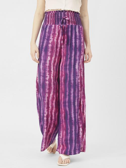 women high-rise tie-dye wide leg trouser - 20852404 -  Standard Image - 0