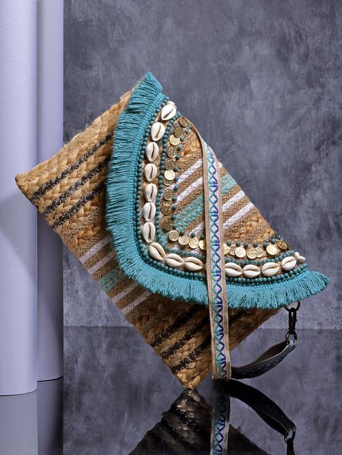 beige embellished sling bag - 20852446 - Standard Image - 0