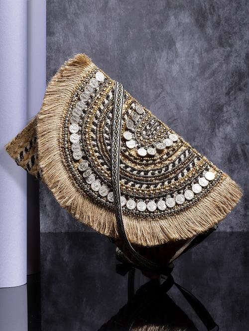 beige embellished sling bag - 20852453 - Standard Image - 0