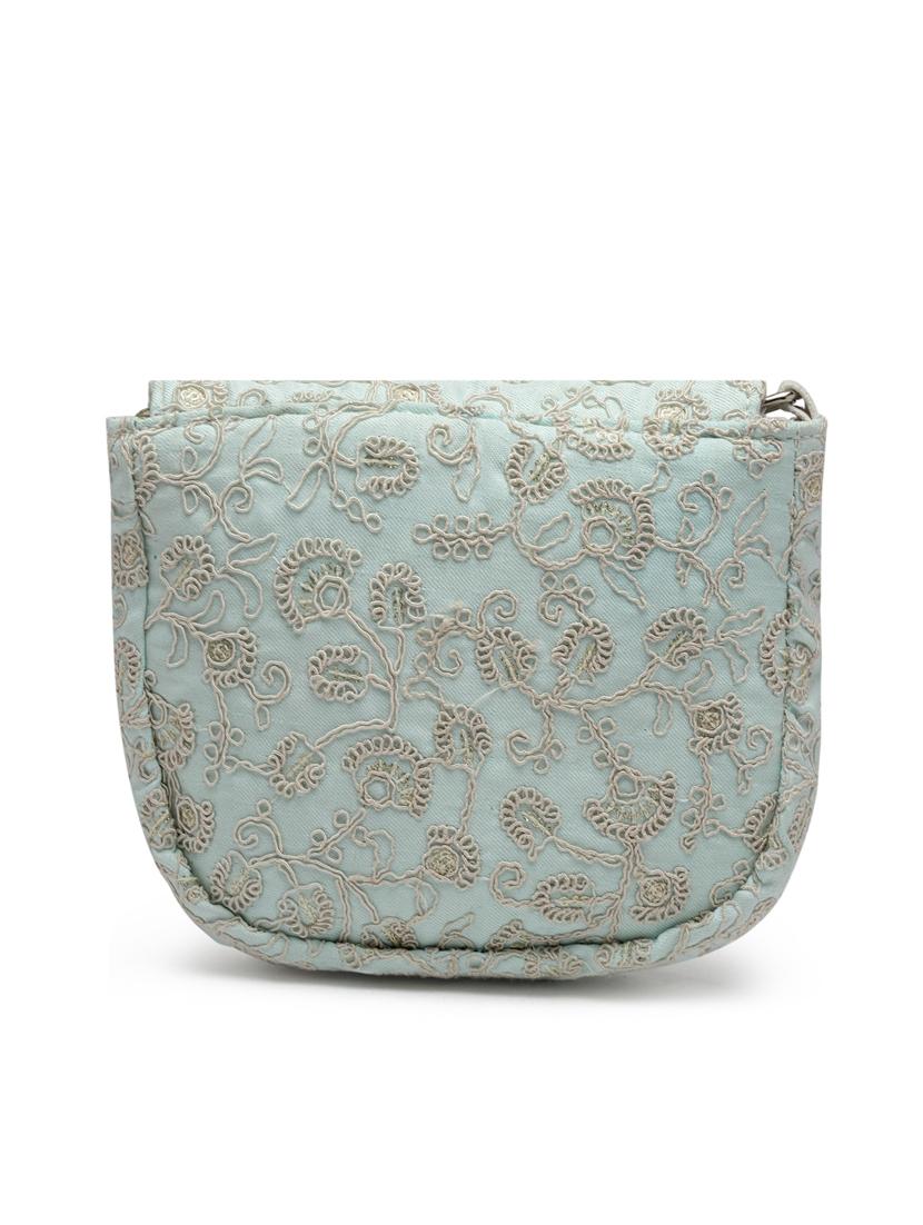 see green embroidered sling bag - 20852464 - Standard Image - 2