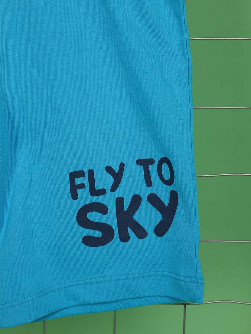 boys round neck graphic printed shorts set - 20852565 -  Standard Image - 2