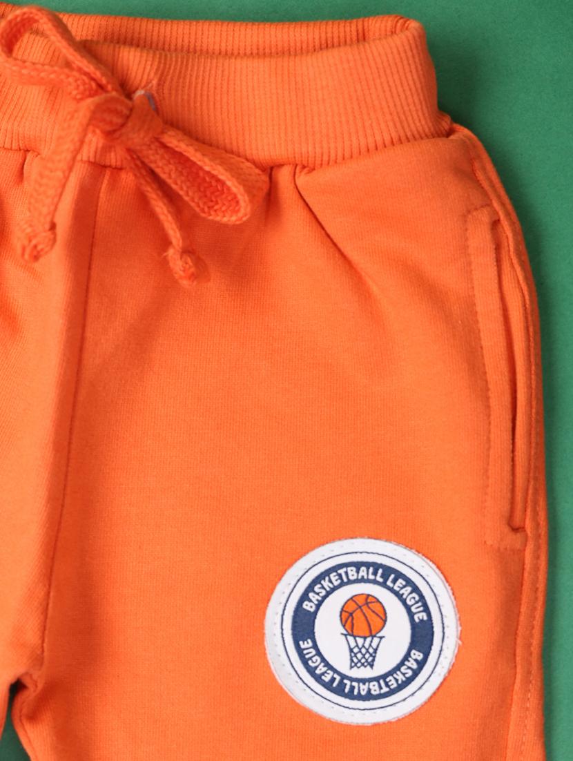 kids orange color block joggers - 20852590 - Standard Image - 2