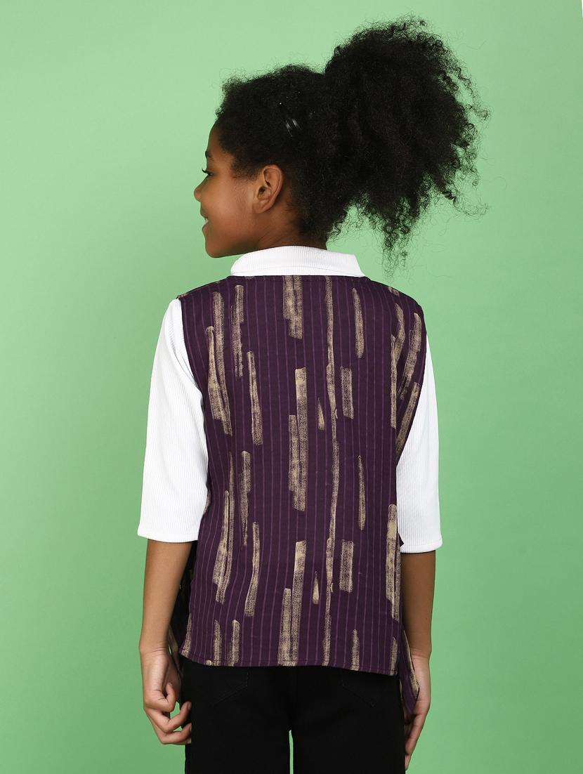 girls round neck printed top - 20852645 - Standard Image - 2