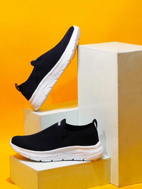 solid navy blue slip on shoes - 20852690 -  Standard Image - 0