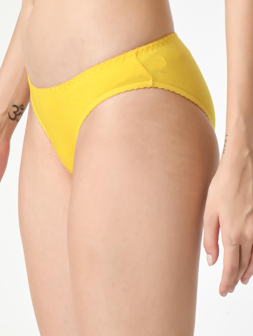 women high-rise solid half-coverage bikini panty - 20852720 - Standard Image - 2