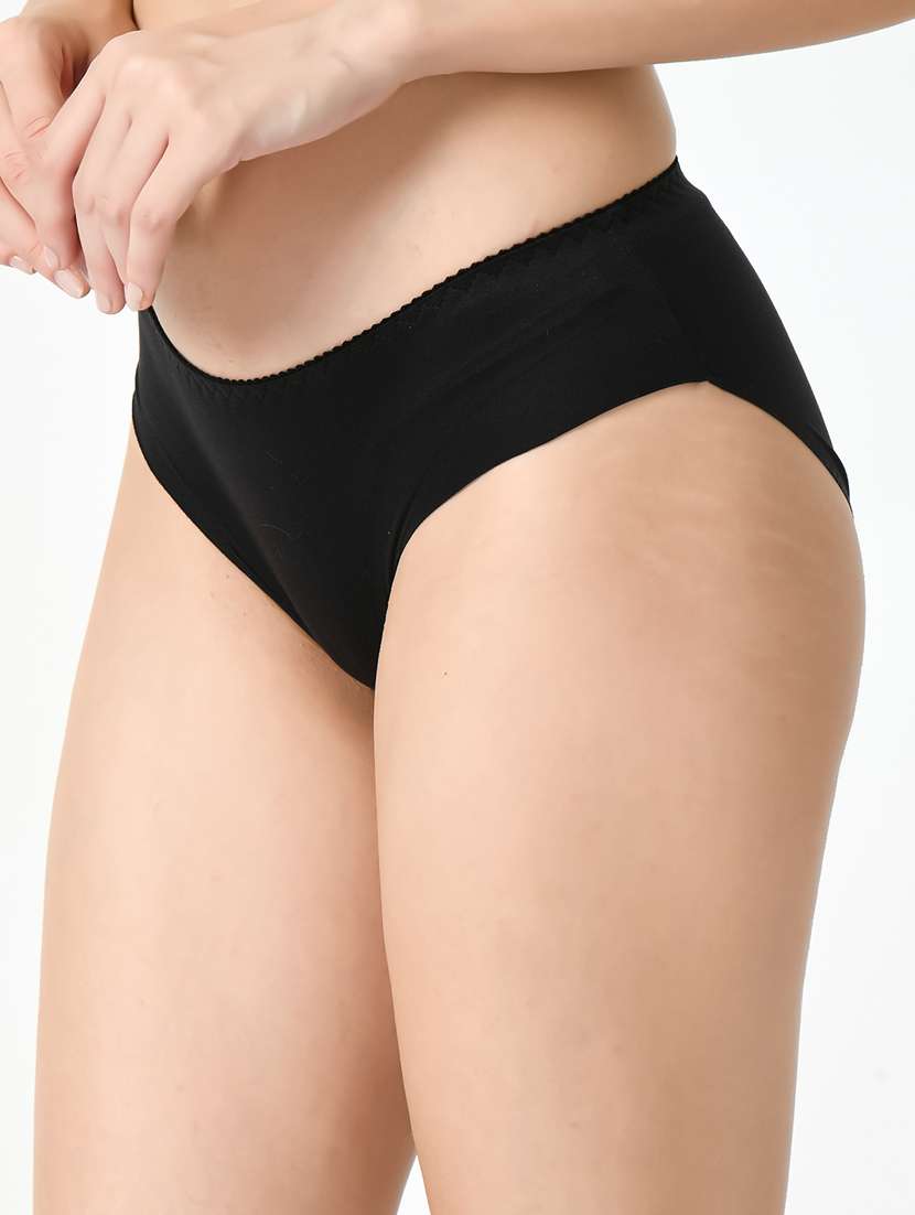 women high-rise solid bikini panty - 20852723 -  Standard Image - 2