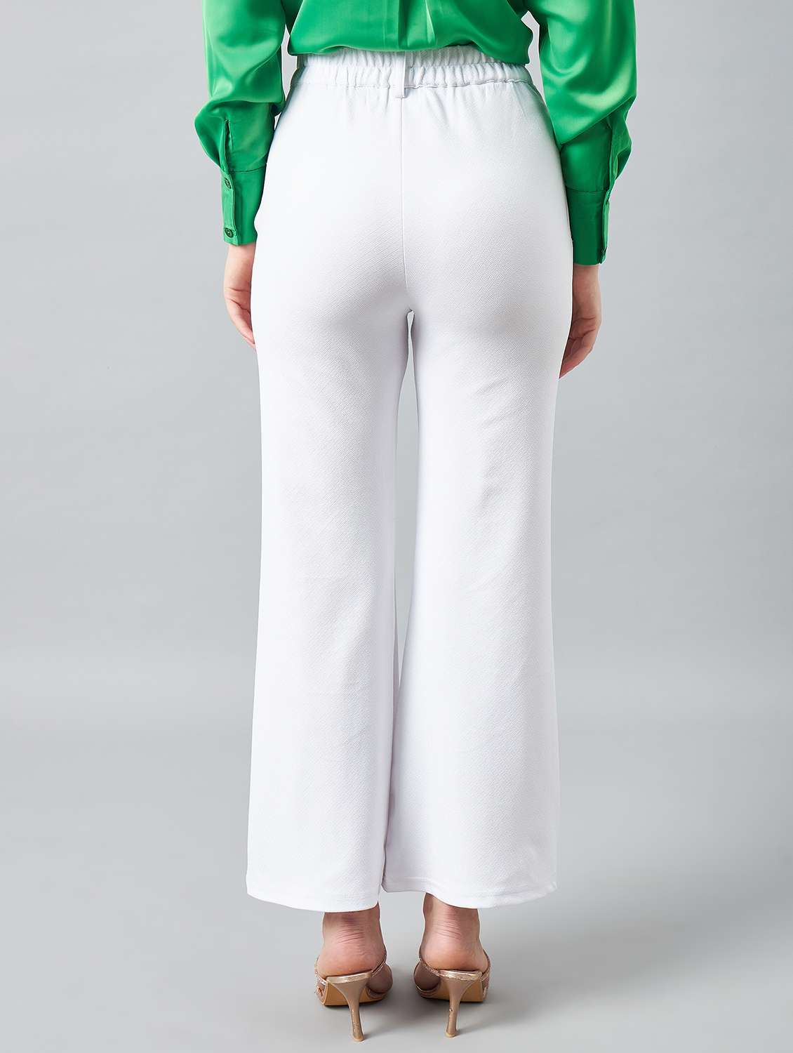 white polyester trousers - 20852792 -  Standard Image - 2