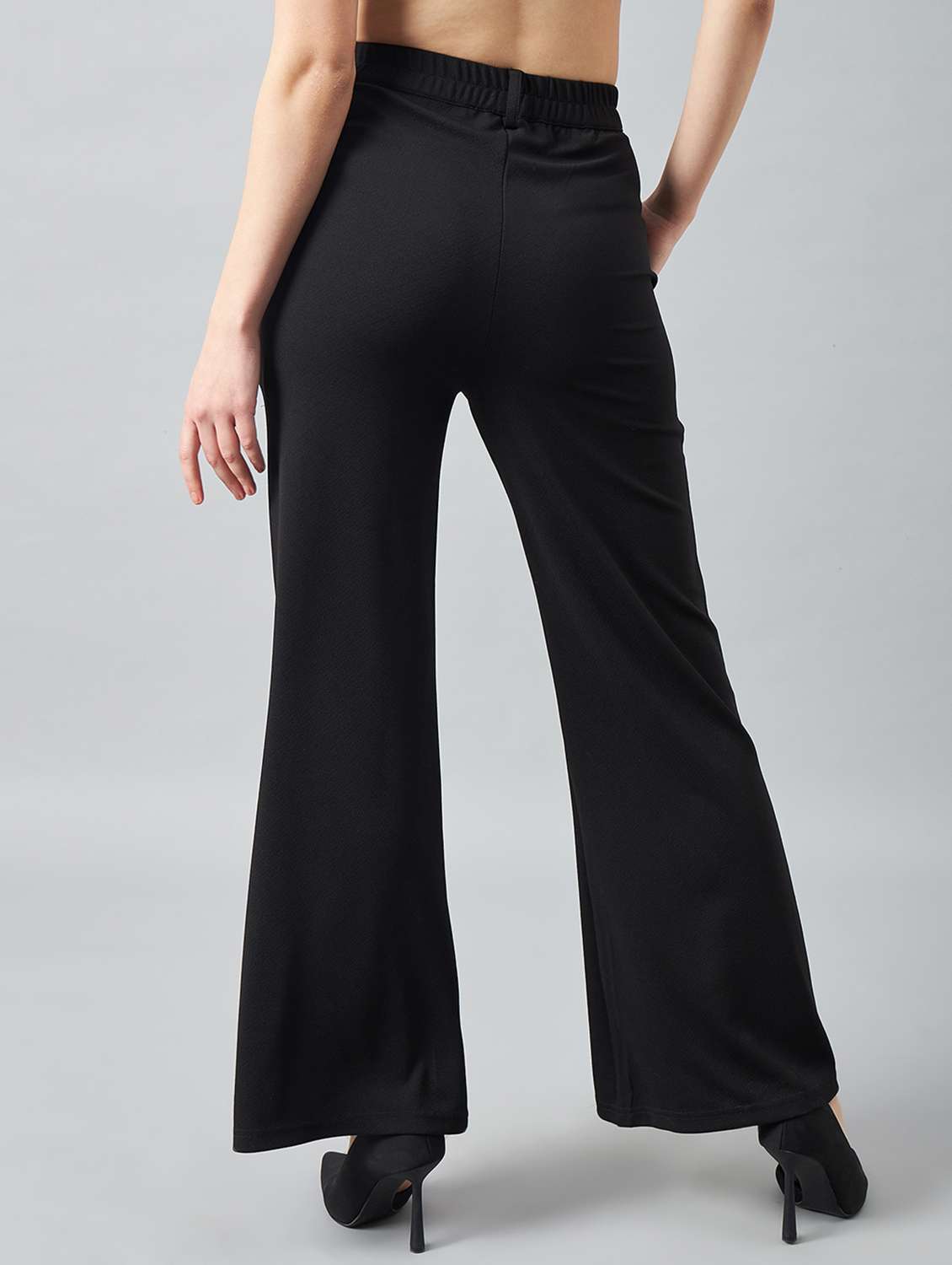 black polyester trousers - 20852793 -  Standard Image - 2