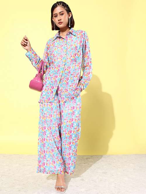 women multicolored printed shirt & trouser co-ord set - 20852880 -  Standard Image - 0