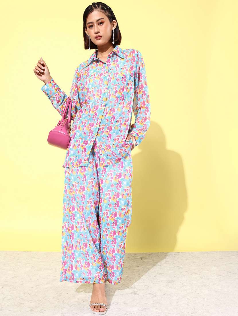 women multicolored printed shirt & trouser co-ord set - 20852880 -  Zoom Image - 0